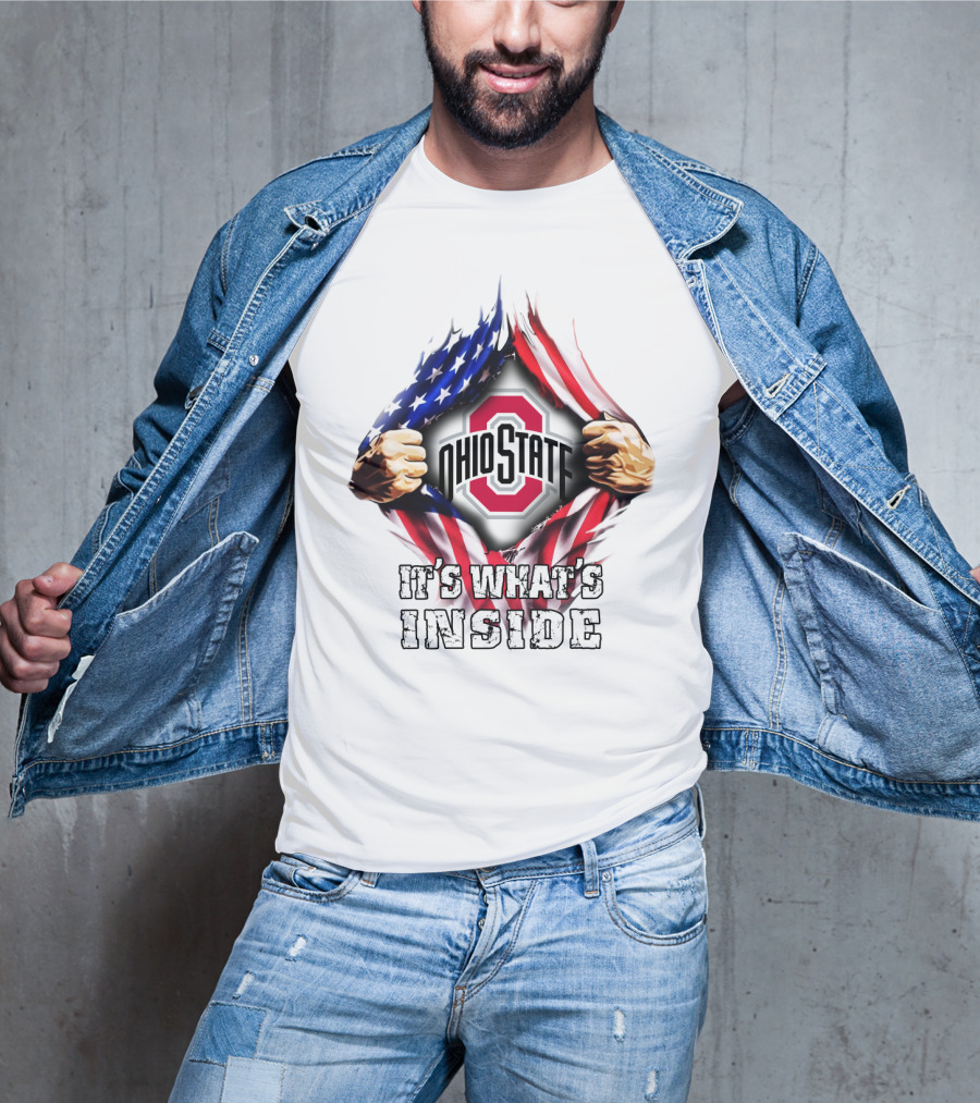 Ohio State It's What's Inside American Flag Ncaa T-Shirt