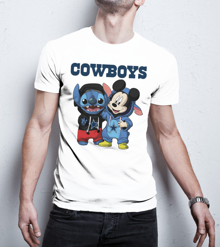 Cowboys Disney Stitch Mickey T-Shirt
