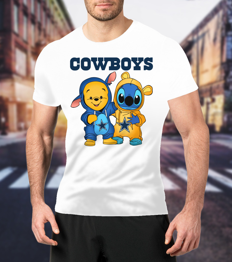 Cowboys Pooh Stitch Outfit T-Shirt