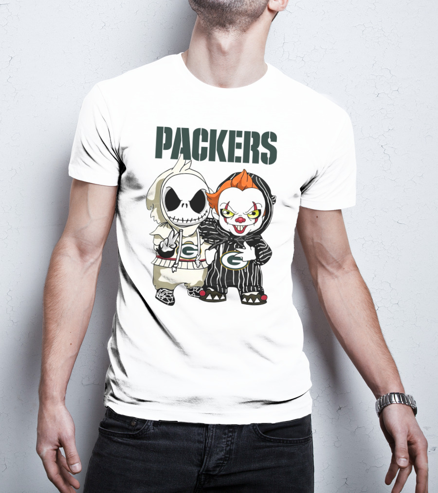 Packers Jack Skellington And Pennywise Crossover T-Shirt