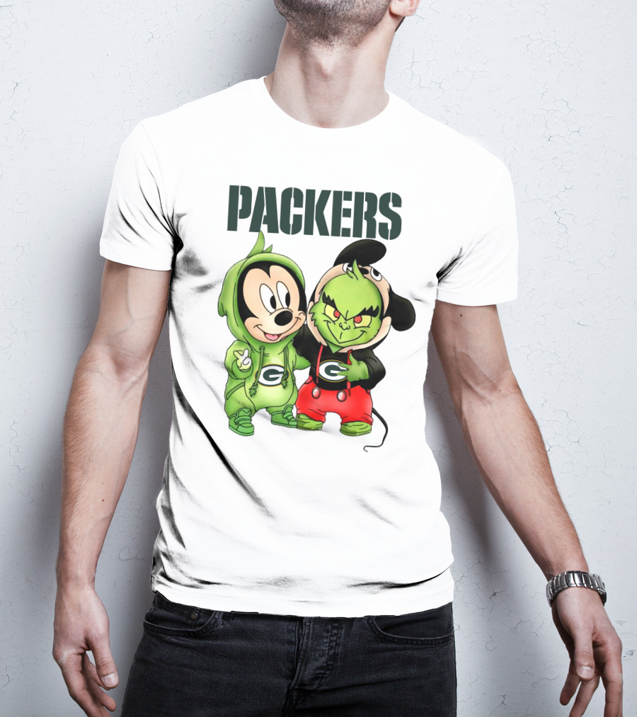 Packers Mickey And Grinch T-Shirt
