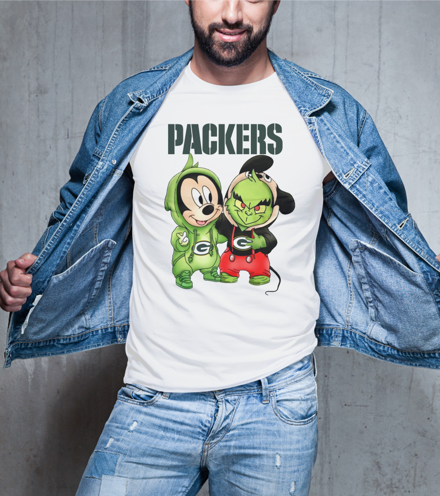 Packers Mickey And Grinch T-Shirt