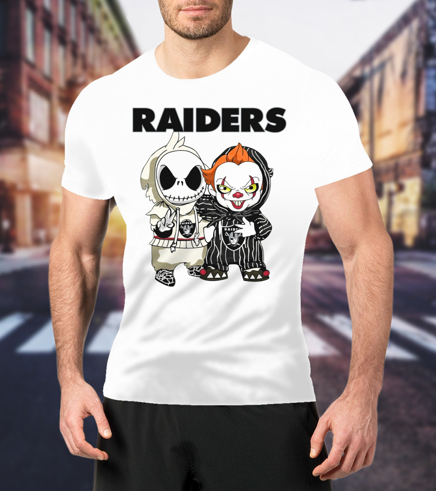 Raiders Jack-Pennywise Crossover Characters T-Shirt