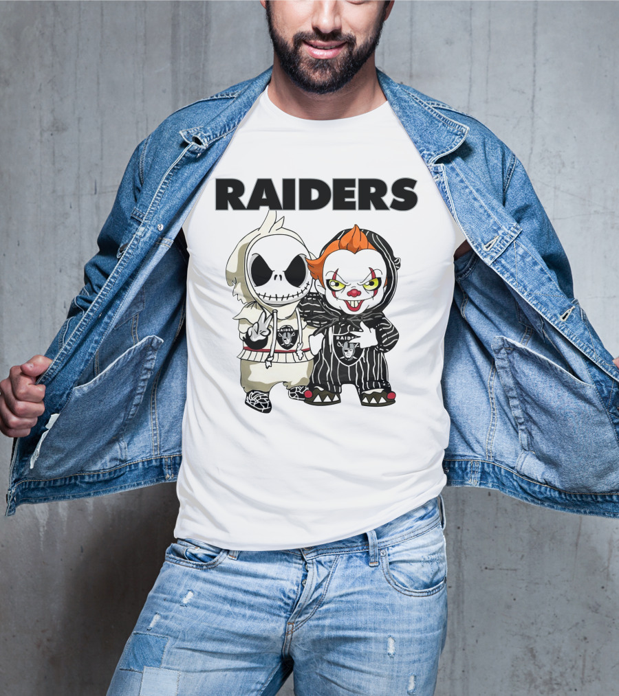 Raiders Jack-Pennywise Crossover Characters T-Shirt