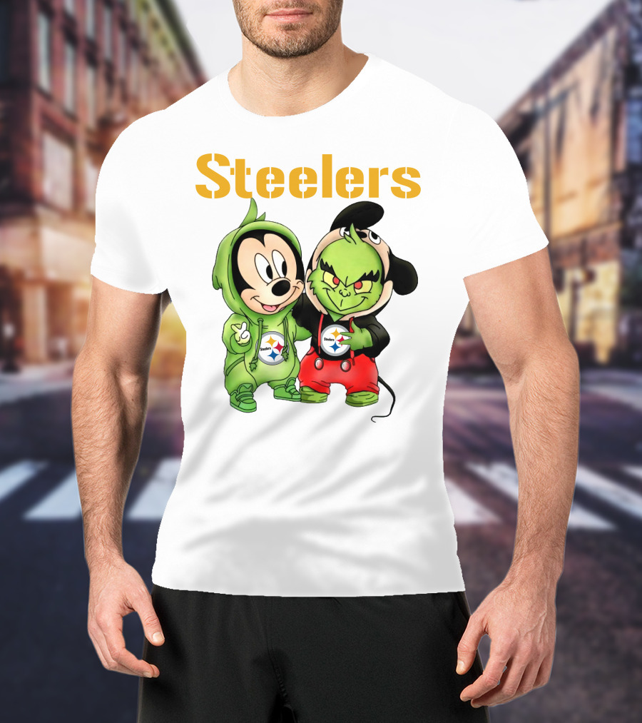 Steelers Mickey And Grinch T-Shirt
