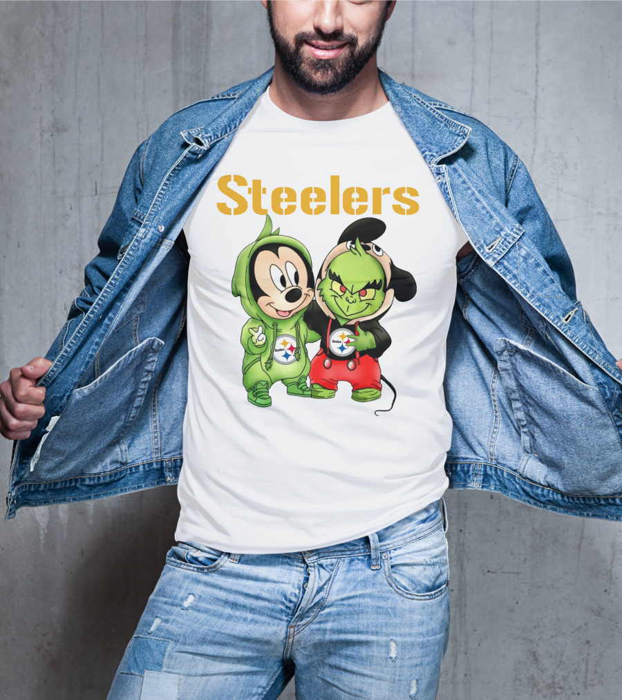 Steelers Mickey And Grinch T-Shirt