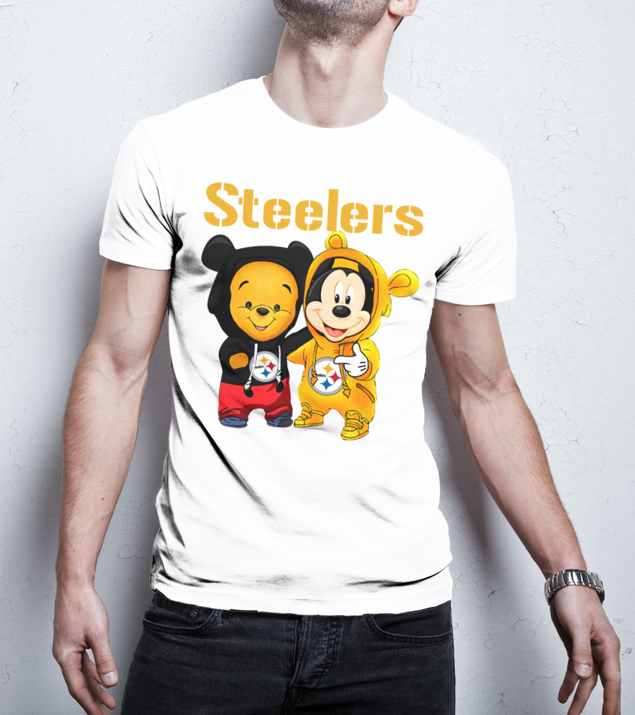 Steelers Pooh Mickey T-Shirt