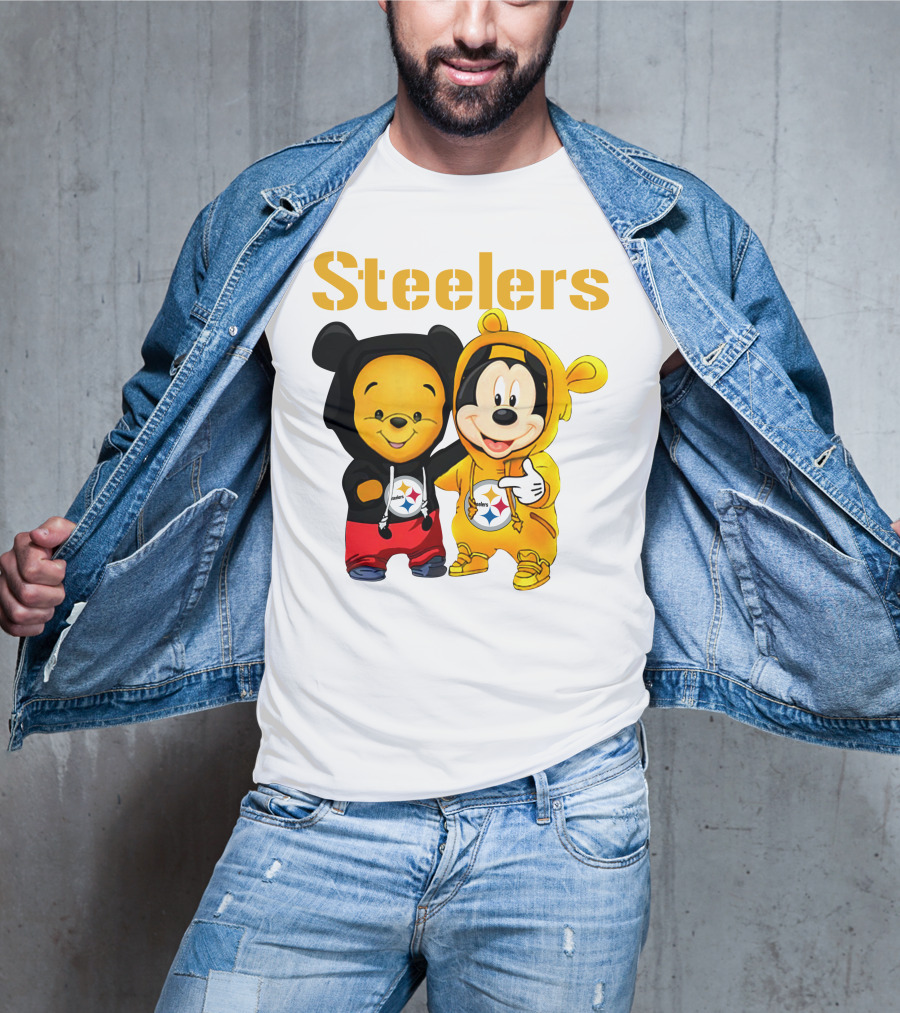 Steelers Pooh Mickey T-Shirt