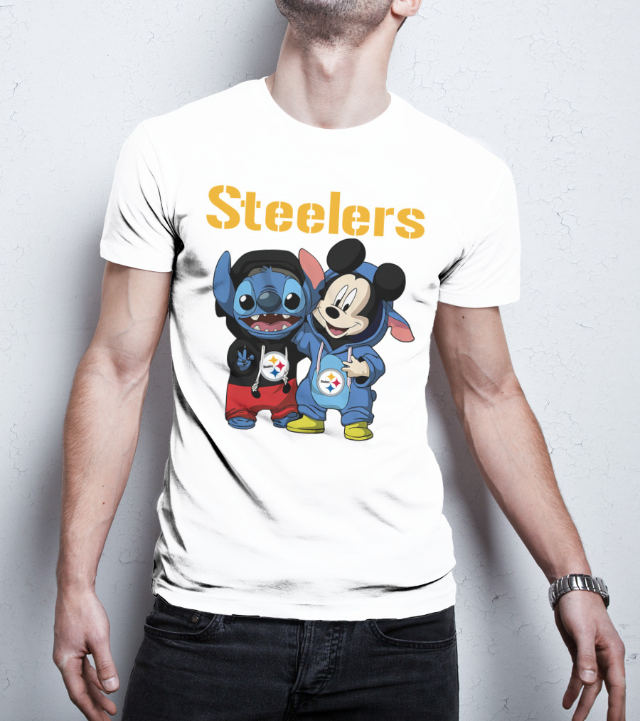 Steelers Stitch And Mickey T-Shirt