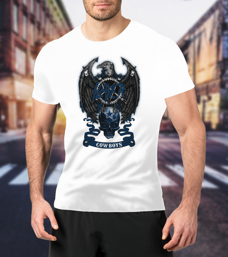 Slayer Cowboys Skull With Eagle And Star T-Shirt