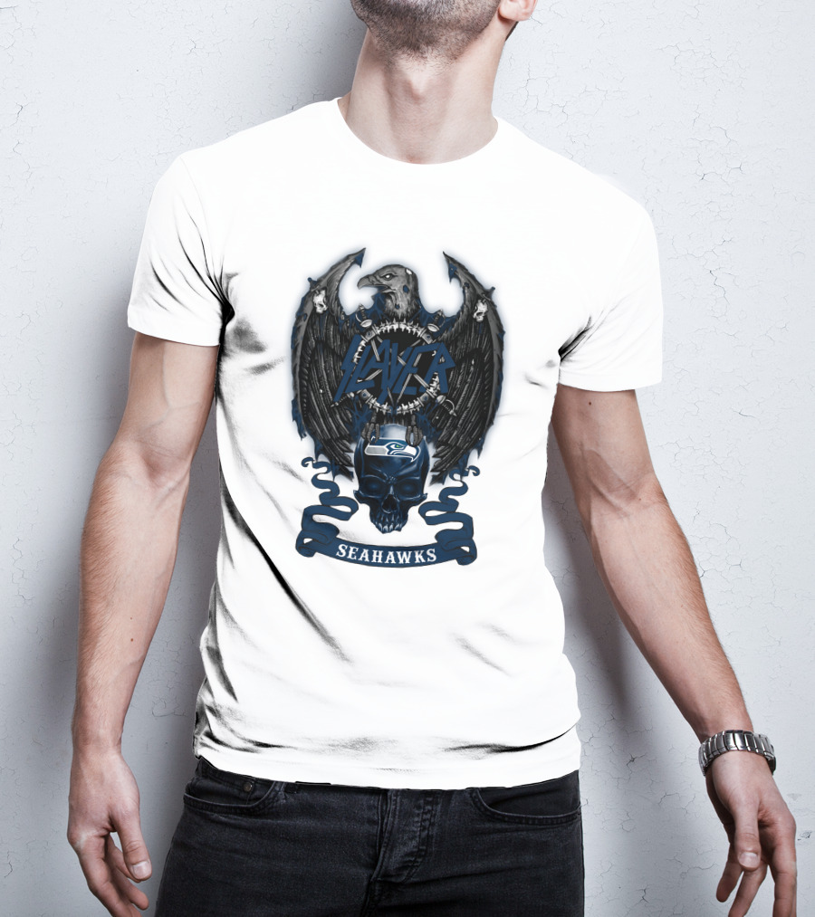 Skull Seahawks Slayer Nfl 29 T-Shirt