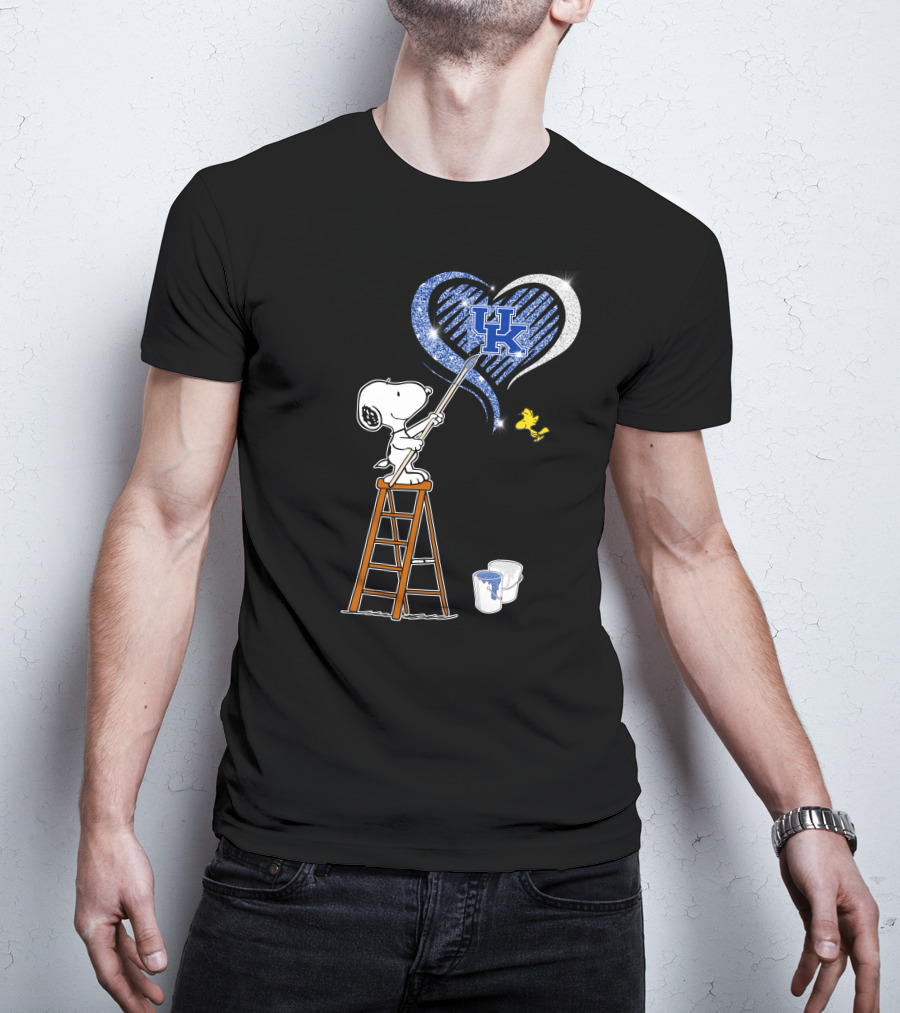 Snoopy Painting Heart Uk Kentucky Wildcats T-Shirt