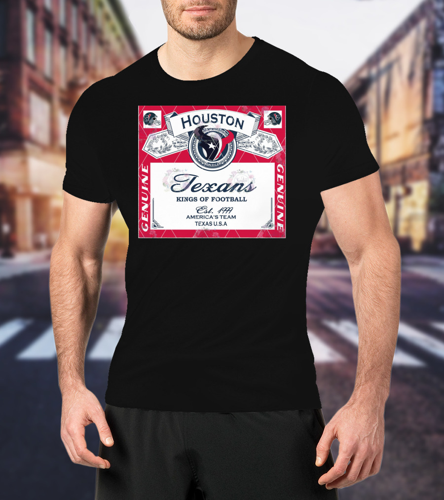 Houston Texans Kings Of Football America's Team Est. 1999 Texas U.S.A Genuine T-Shirt