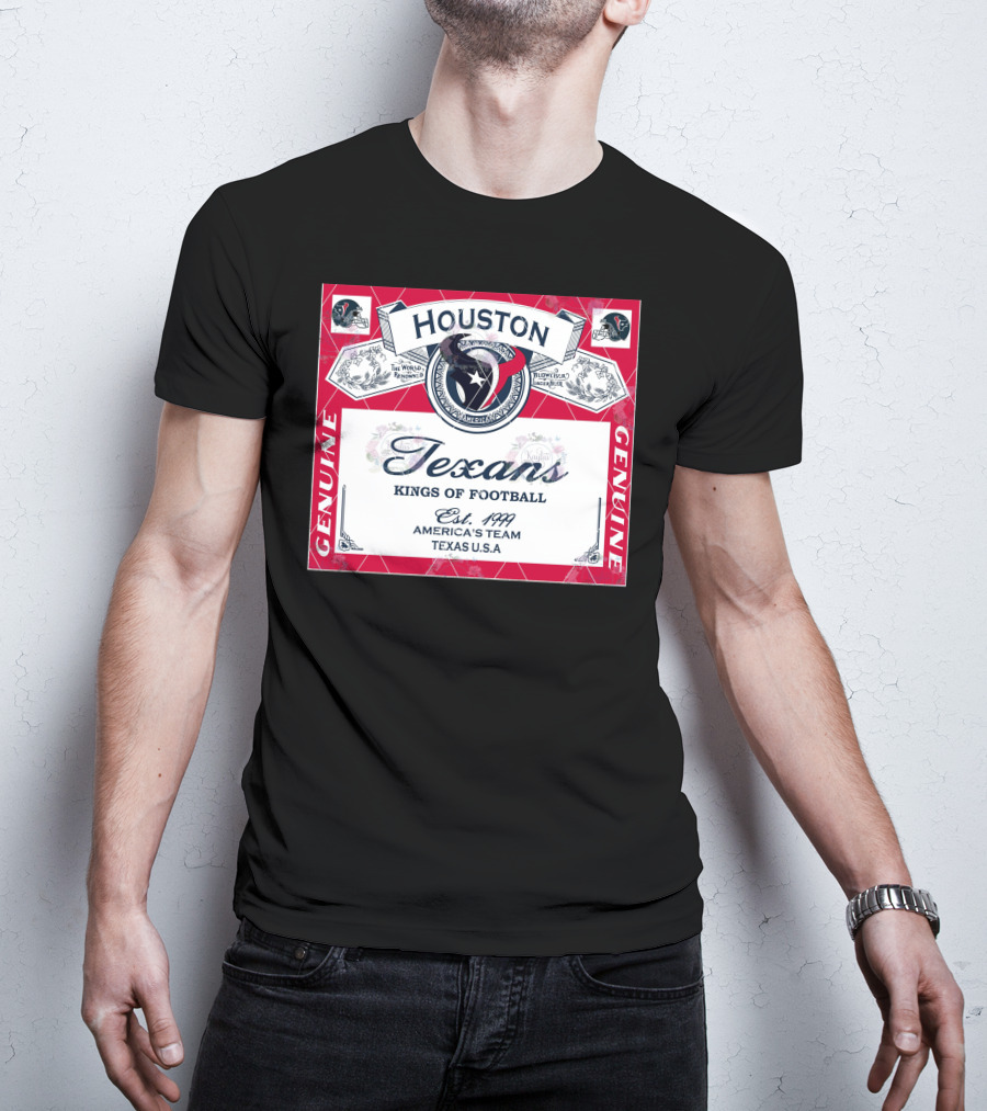 Houston Texans Kings Of Football America's Team Est. 1999 Texas U.S.A Genuine T-Shirt