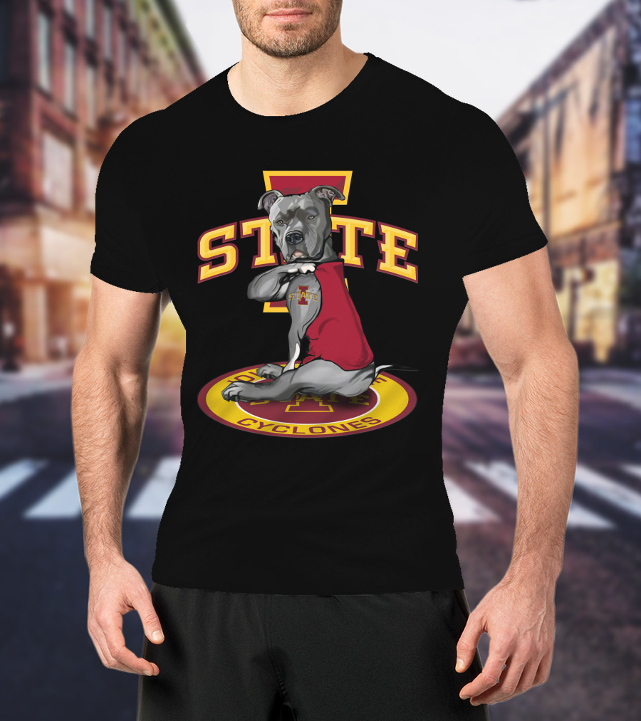Iowa State Cyclones Dog Mascot With State T-Shirt