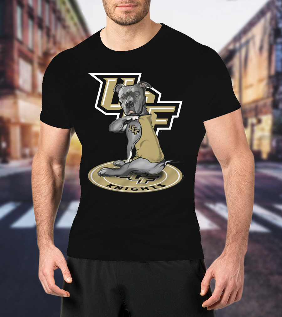 Ucf Knights Mascot Dog With Ucf T-Shirt