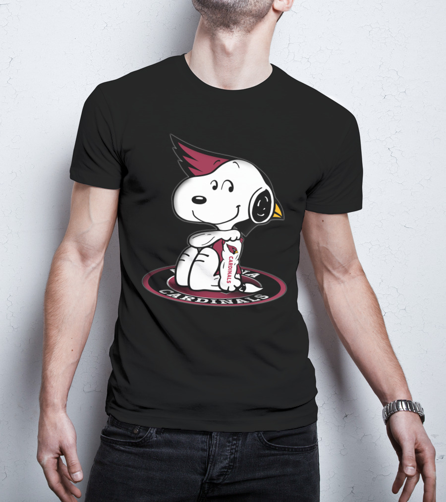 Arizona Cardinals Snoopy Peanuts Nfl Logo Mashup T-Shirt