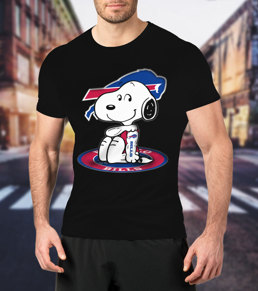 Snoopy Buffalo Bills Nfl Peanuts Collaboration T-Shirt