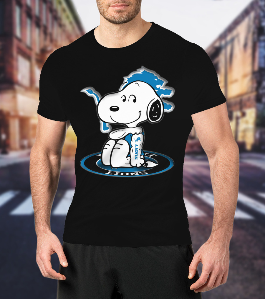Snoopy Detroit Lions Football Peanuts Nfl Team T-Shirt
