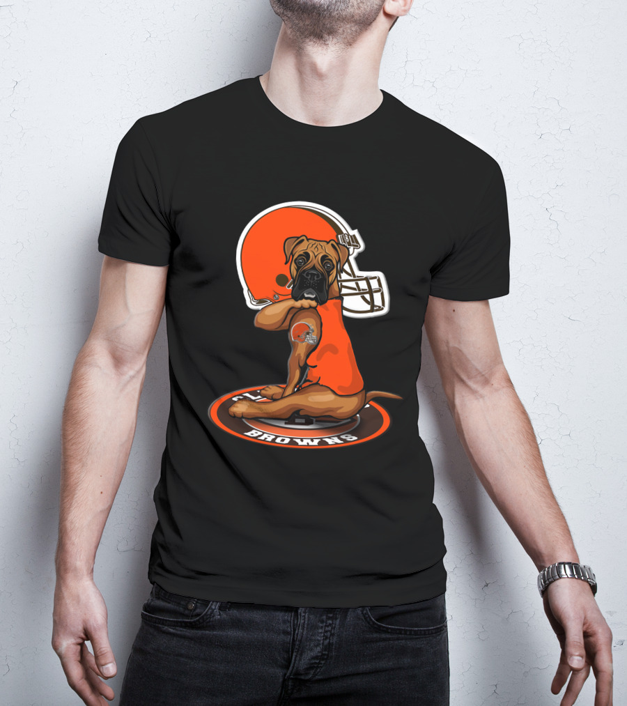 Cleveland Browns Dog Mascot With Helmet T-Shirt