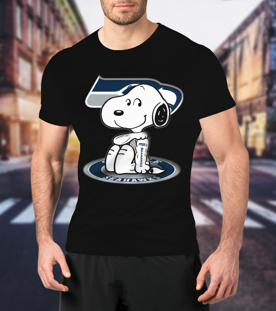 Snoopy Hugging Seattle Seahawks T-Shirt