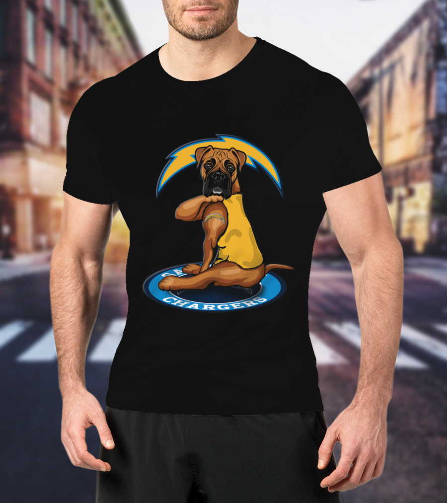 Los Angeles Chargers Dog Football Team Mascot T-Shirt