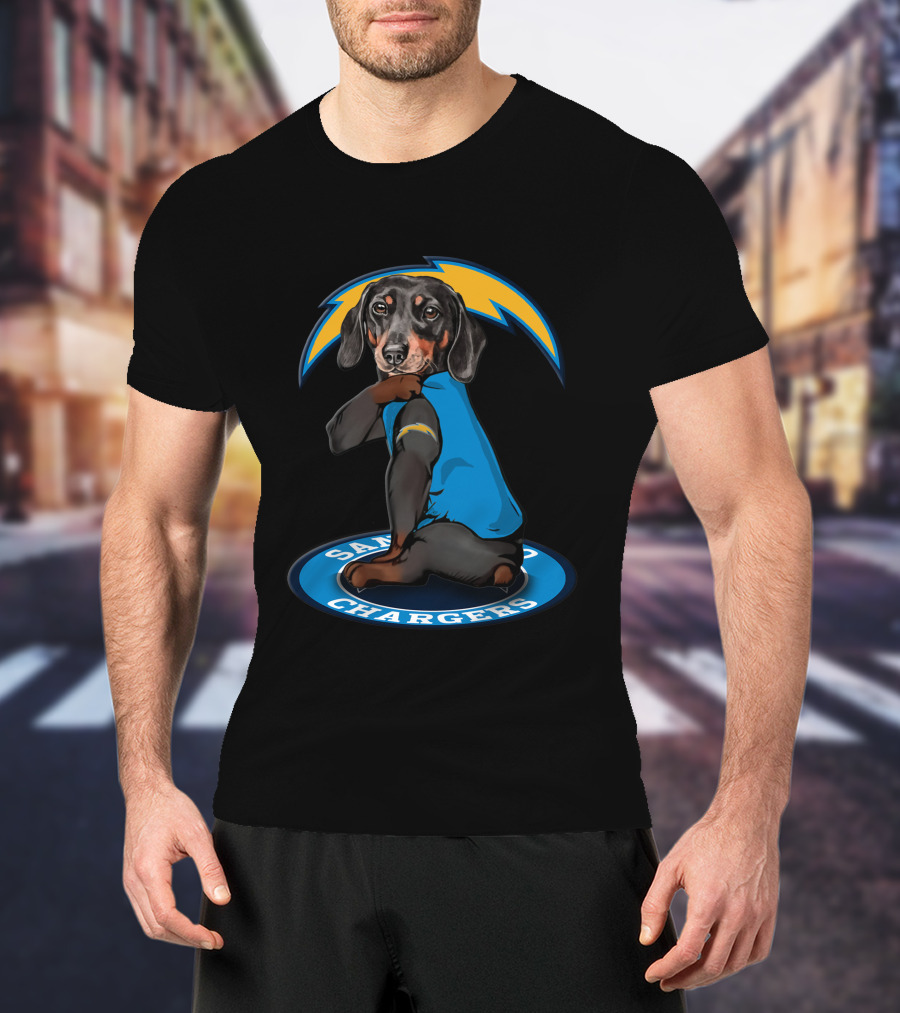 San Diego Chargers Dachshund Dog T-Shirt
