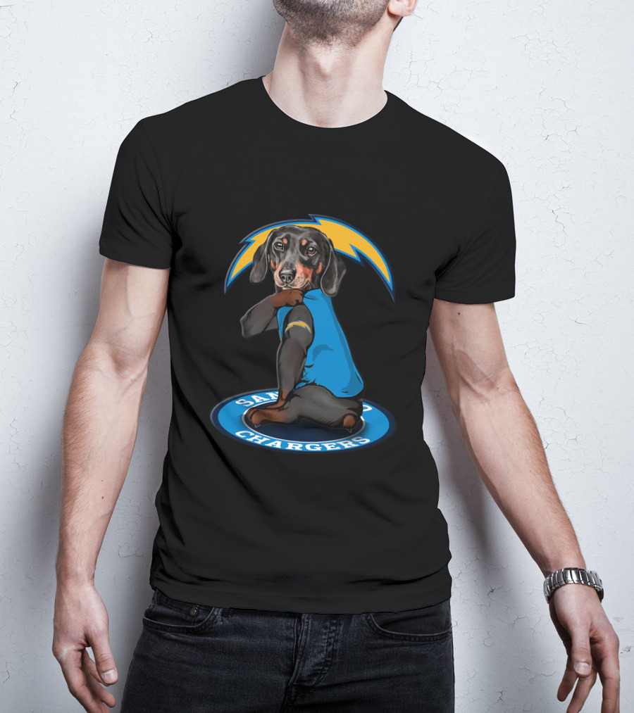 San Diego Chargers Dachshund Dog T-Shirt