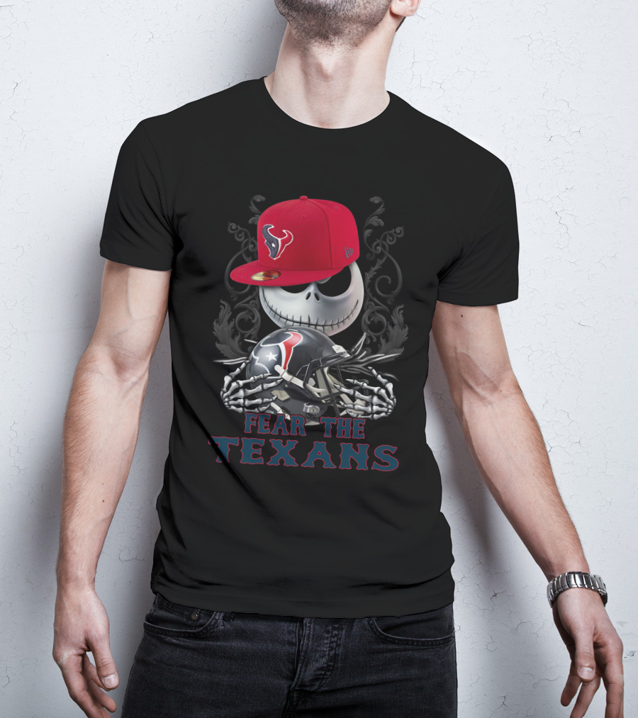 Fear The Texans Ds001-13 Houston Texans Skull Helmet T-Shirt