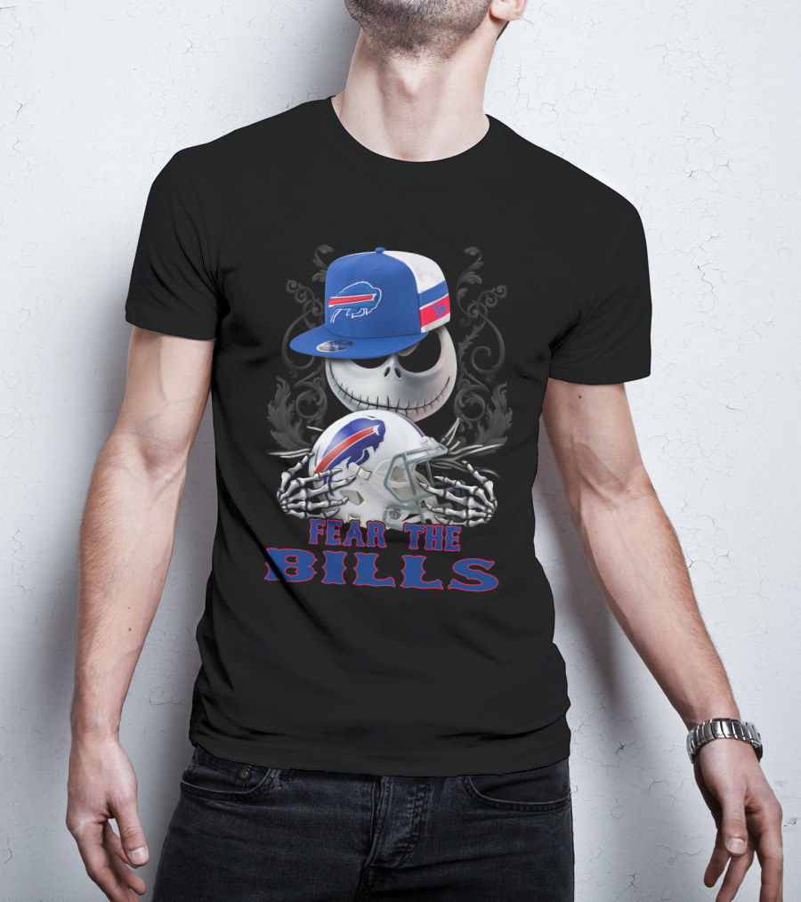 Fear The Bills Buffalo Bills Skull And Helmet T-Shirt