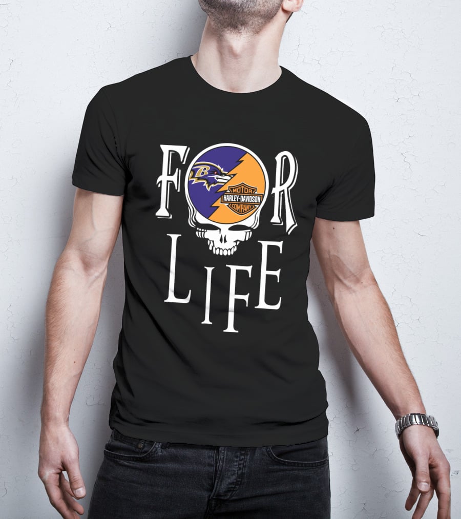 For Life Baltimore Ravens Harley Davidson Nfl T-Shirt