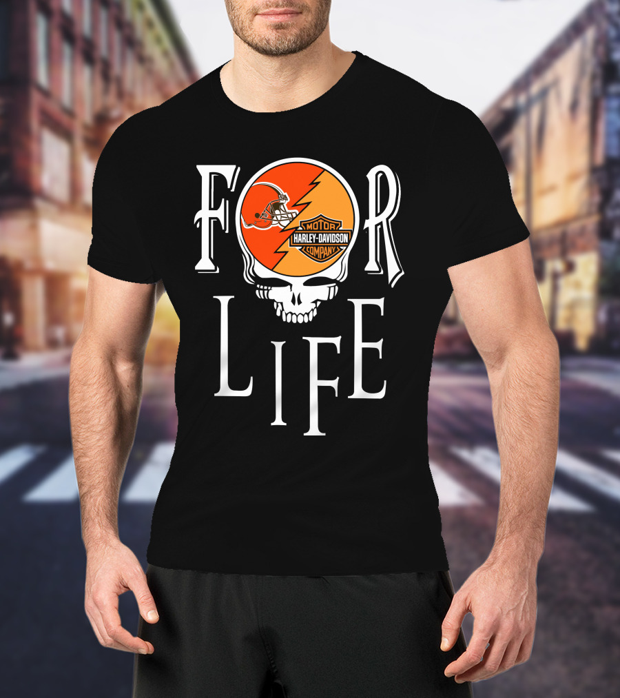For Life Cleveland Browns Harley Davidson Nfl T-Shirt