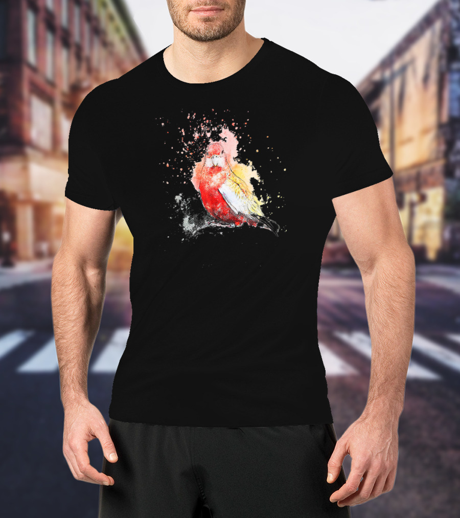 Vibrant Watercolor Parakeet Burst T-Shirt
