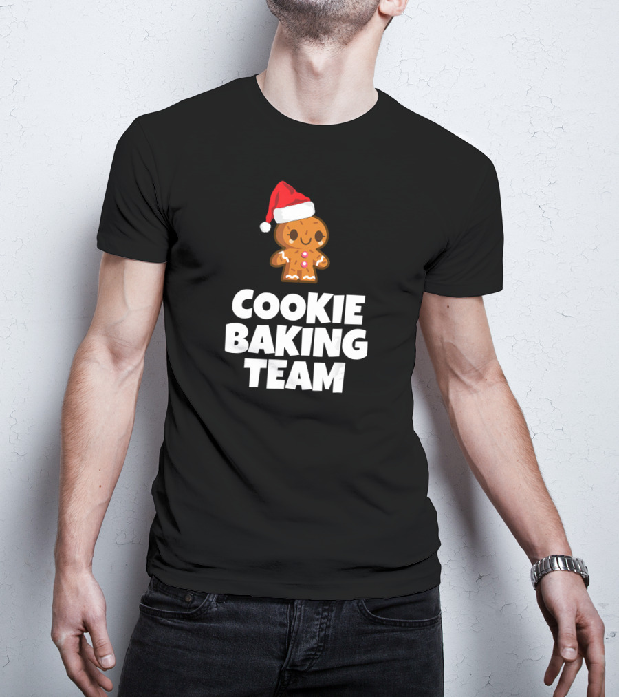 Cookie Baking Team Gingerbread Santa Hat T-Shirt