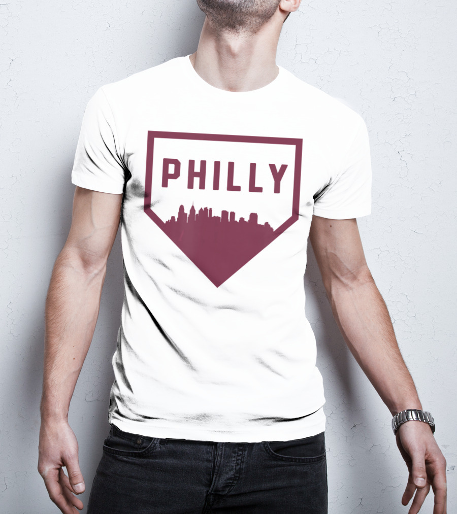Philly Home Baseball Skyline Cool Philadelphia T-Shirt