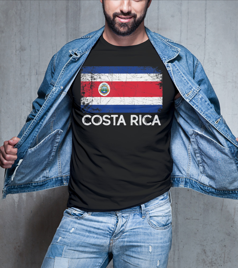 Costa Rican Flag Vintage Made In Costa Rica T-Shirt