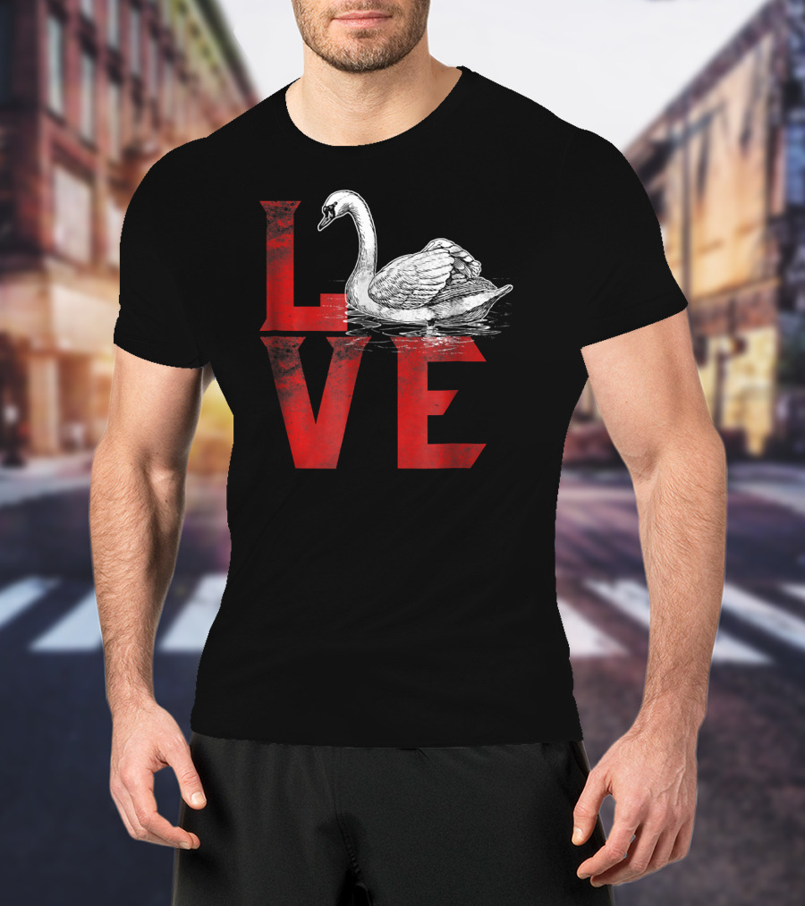 Love Swans Cute Waterbird Wild T-Shirt