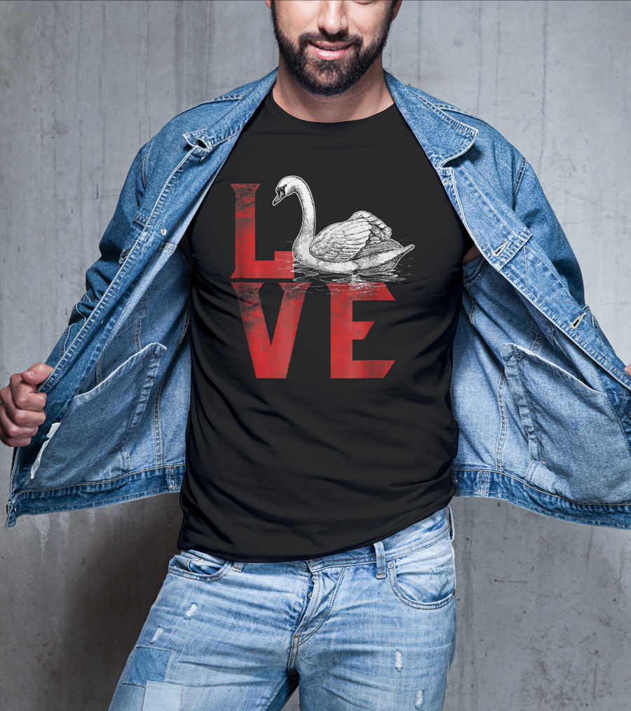 Love Swans Cute Waterbird Wild T-Shirt