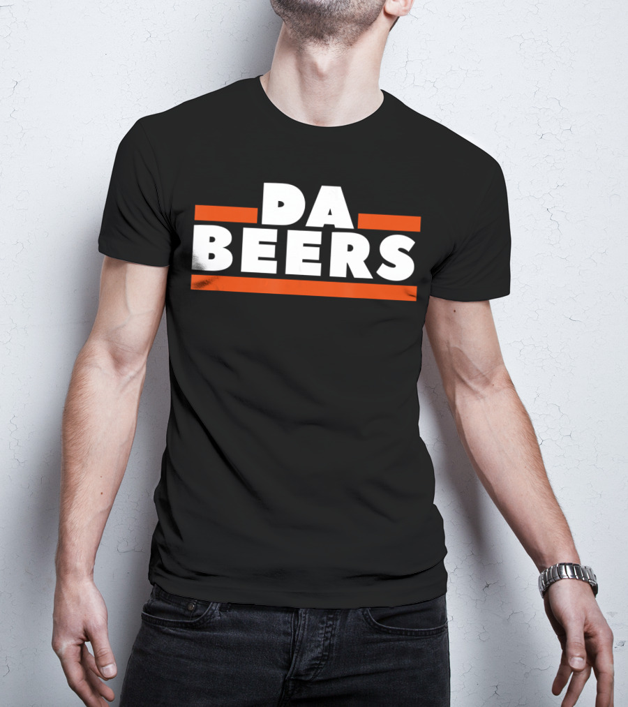 DA BEERS Chicago Bears Parody Orange And Blue Drunk Tailgate T-Shirt