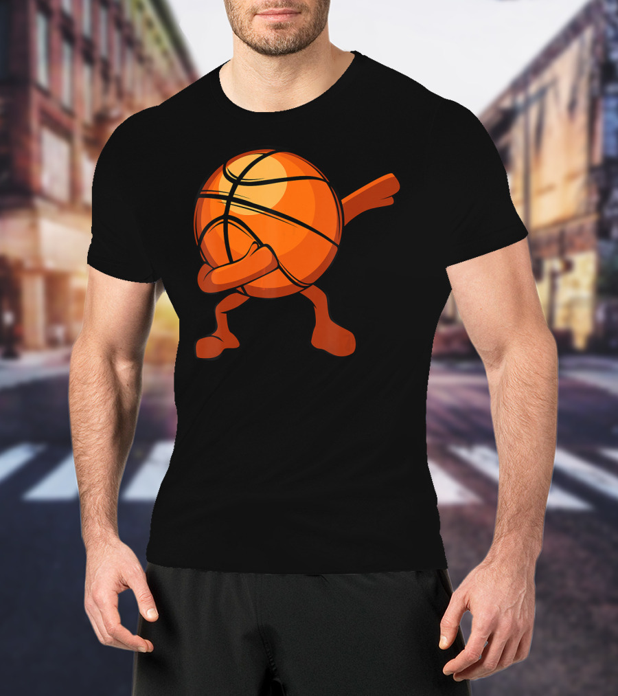 Funny Dabbing Basketball Cartoon Character Player Legend T-Shirt