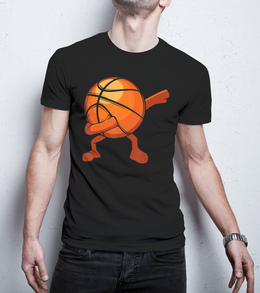 Funny Dabbing Basketball Cartoon Character Player Legend T-Shirt