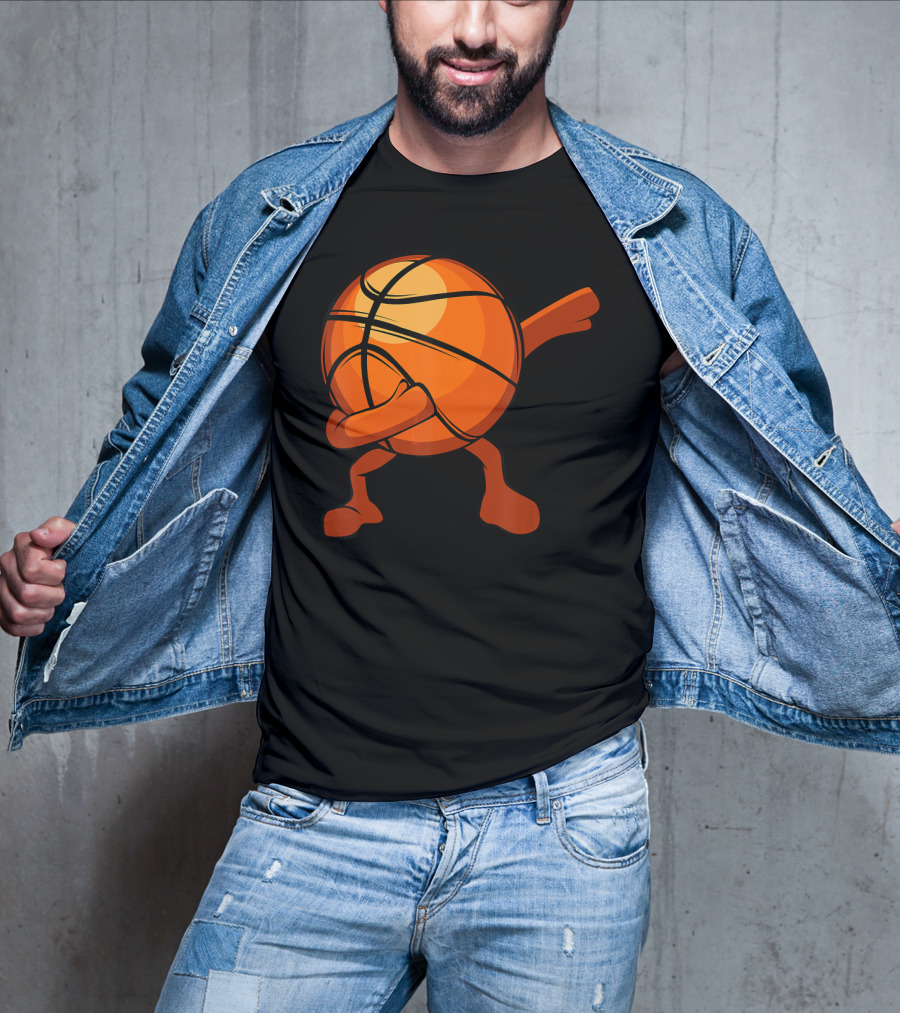 Funny Dabbing Basketball Cartoon Character Player Legend T-Shirt