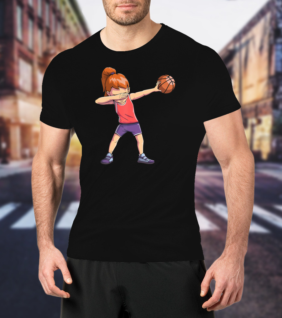 Dabbing Basketball Girl Dab Dan Sports Pose T-Shirt