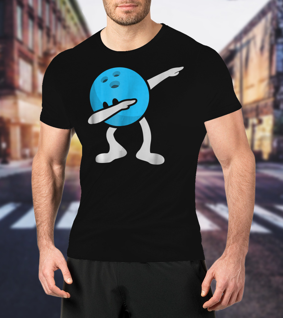 Dabbing Bowling Birthday Party Bowl Ball Dance T-Shirt