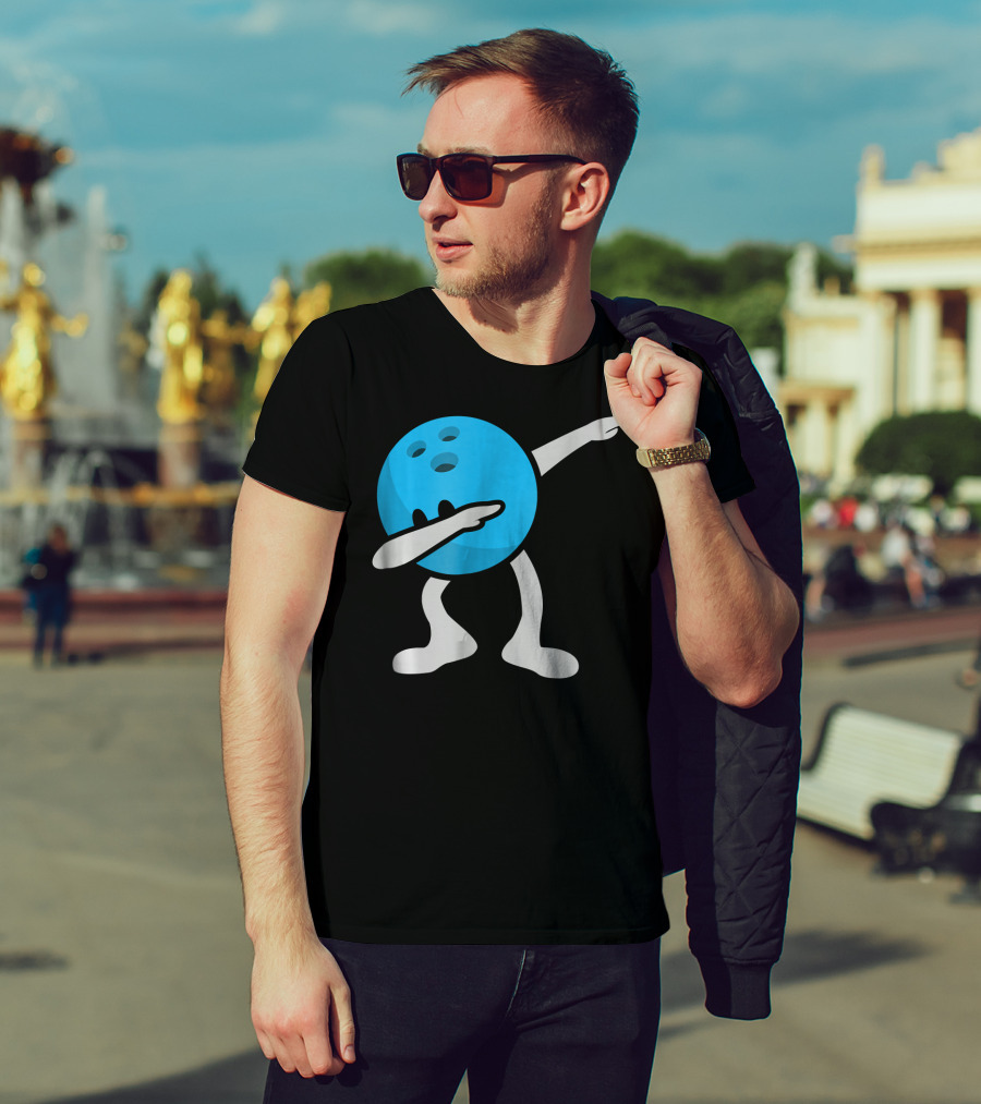 Dabbing Bowling Birthday Party Bowl Ball Dance T-Shirt