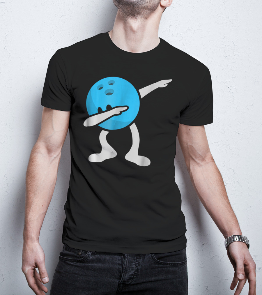 Dabbing Bowling Birthday Party Bowl Ball Dance T-Shirt