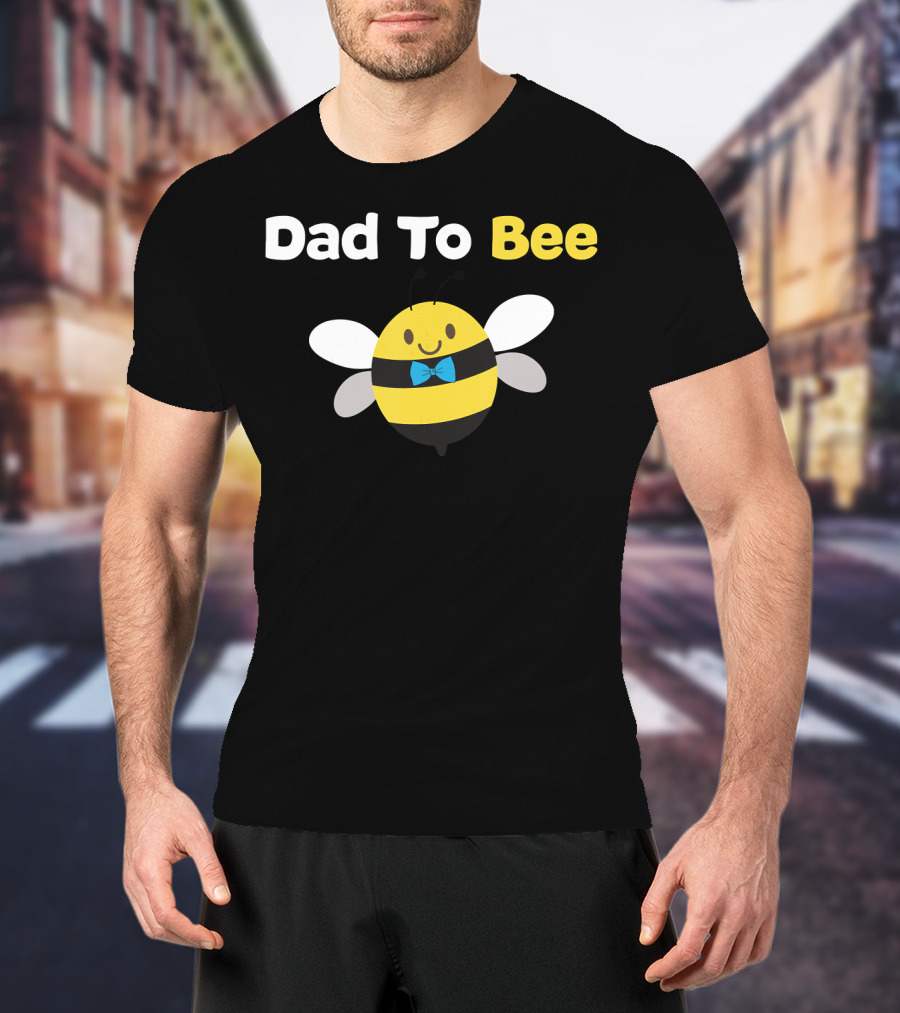 Dad To Bee First Time Daddy Fath Cute Bowtie Bee T-Shirt