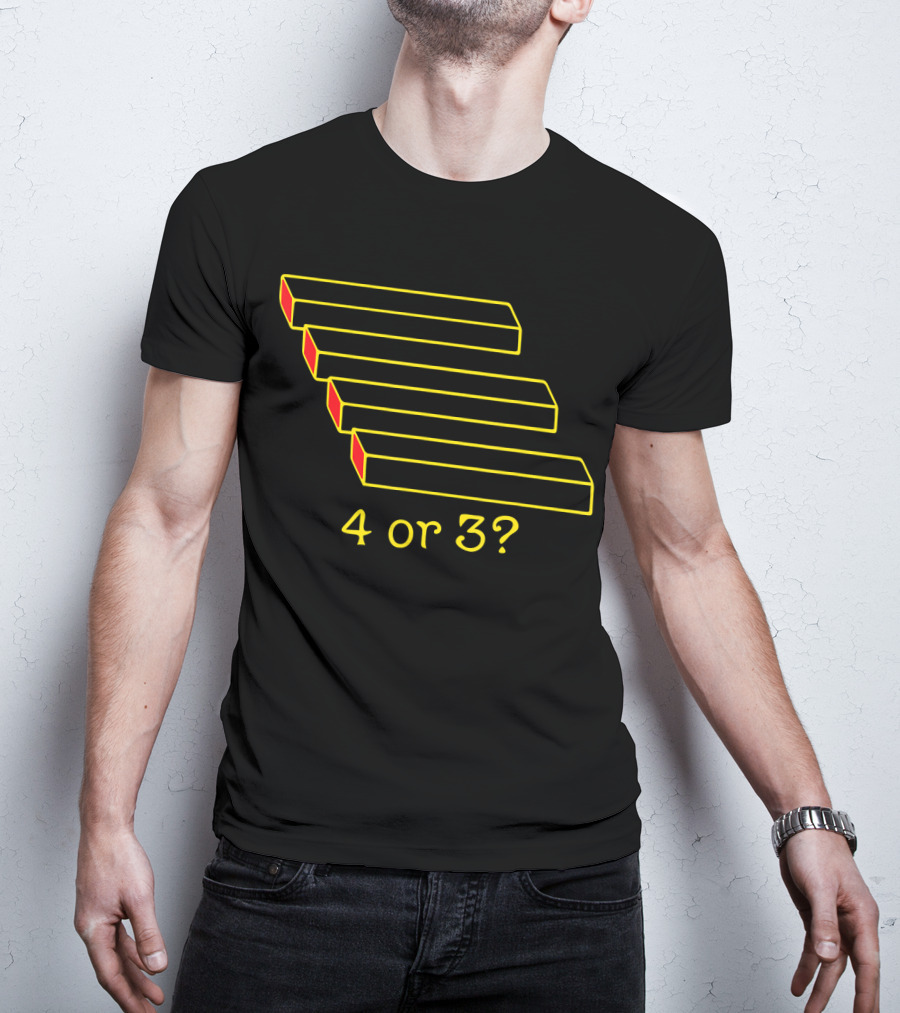 4 Or 3 Optical Illusion T-Shirt