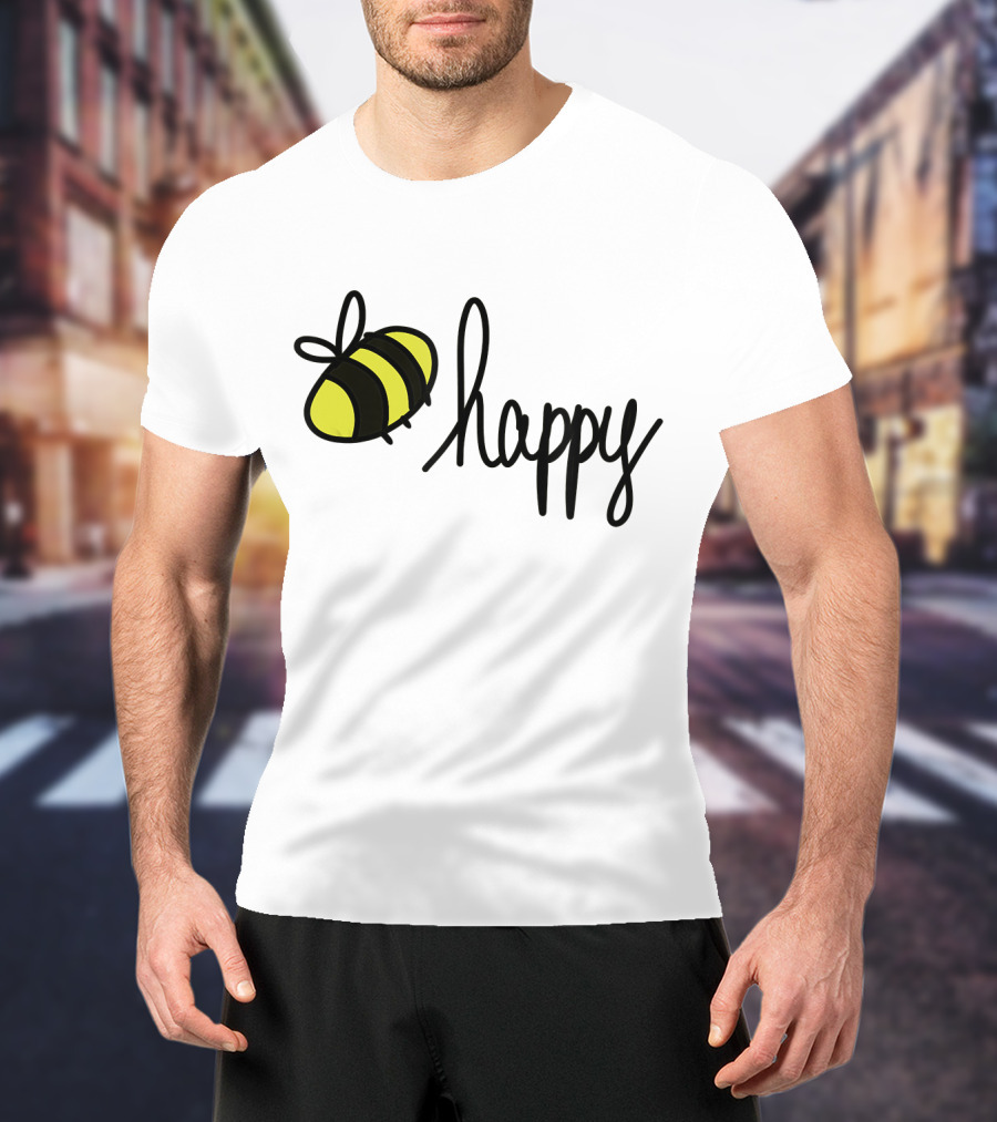Happy Doodle Bee Handrawn T-Shirt