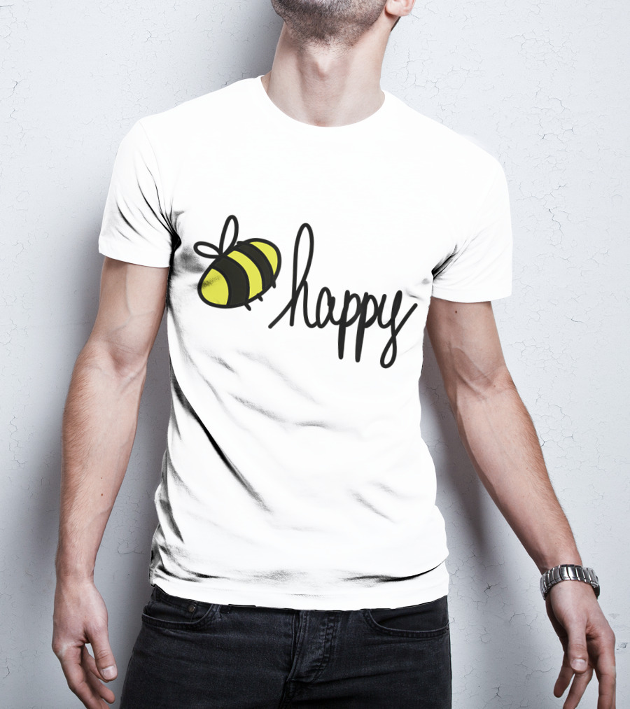 Happy Doodle Bee Handrawn T-Shirt